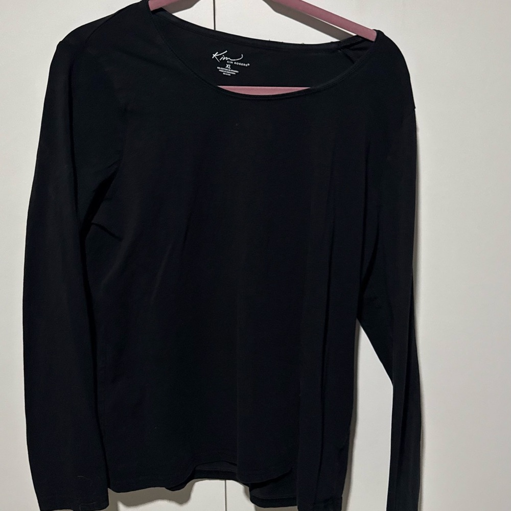 Kim Rogers Black Long Sleeve Blouse